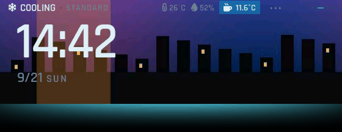 A looping animation on the custom page